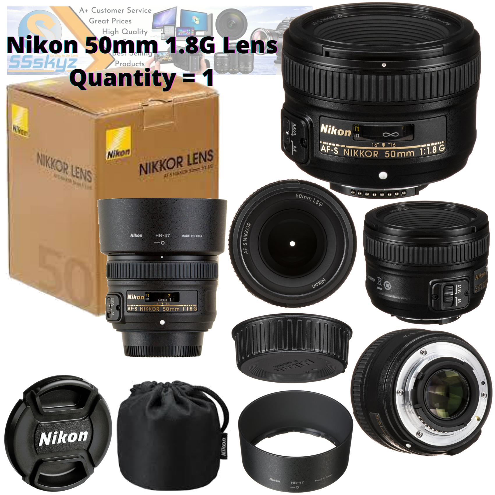 traagheid lijden Pennenvriend Lens For Nikon 50mm 1.8 G Nikkor Af S f/1.8G Series Auto Manual Focus –  SSskyz