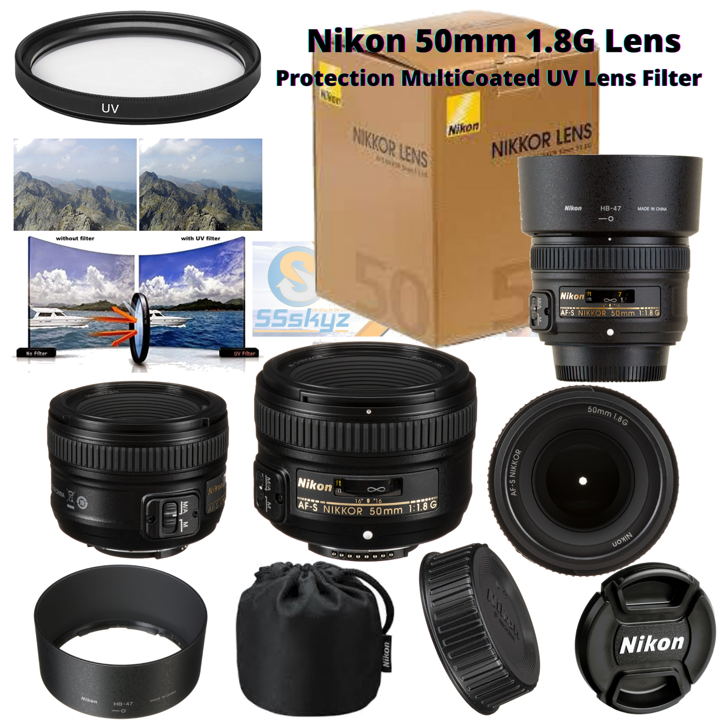 Lens For Nikon 50mm 1.8 G Nikkor Af S f/1.8G Series Auto Manual Focus Af-s 2199