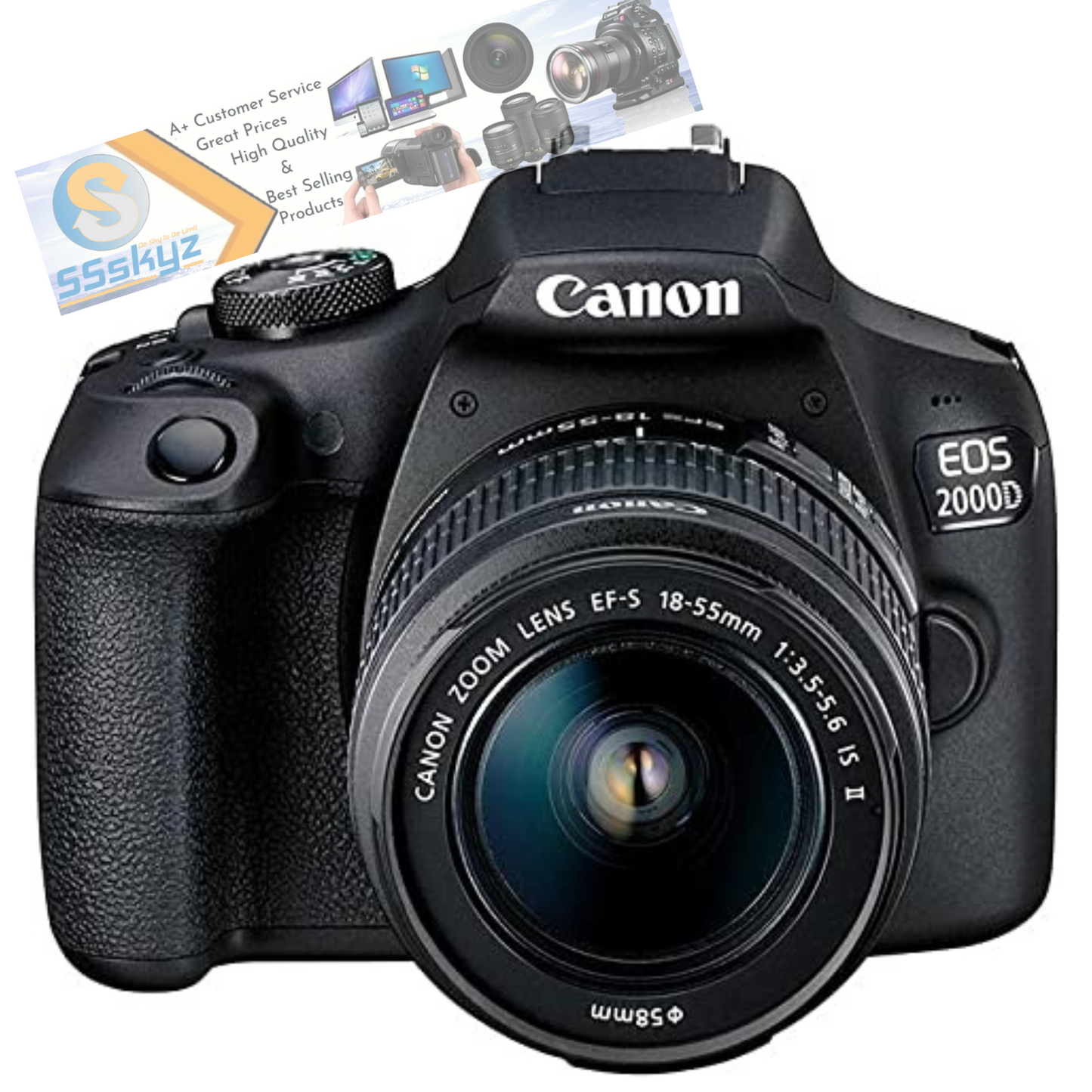 Canon Eos Rebel 2000D / T7 24.1 Mp Digital Slr Camera with 18-55mm Lens