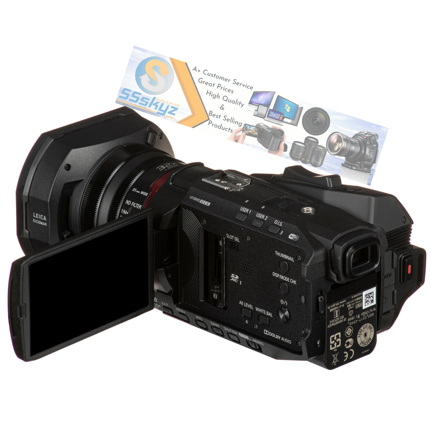 Panasonic HC-X1500 UHD 4K HDMI Pro Camcorder with 24x Zoom