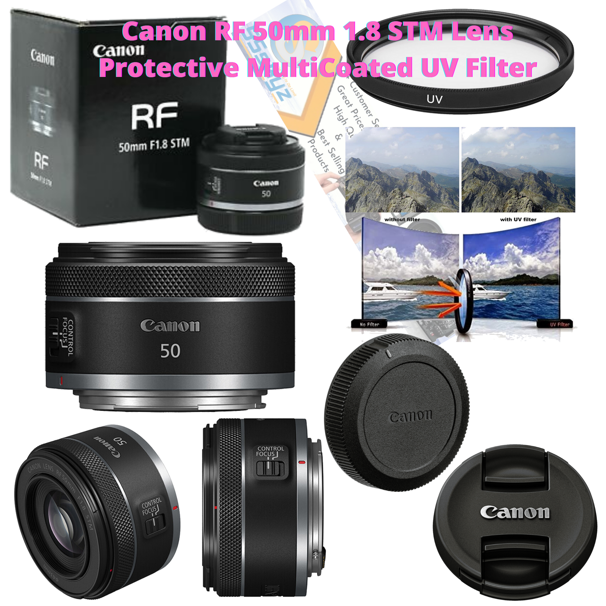 Canon 50mm 1.8 Stm Rf F1.8 Lens Standard Auto Focus F/1.8 Camera Lens –  SSskyz